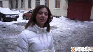 Russian amateur fucked by the fake agent
