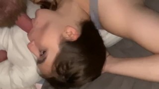 Sexy wife takes her first facial 