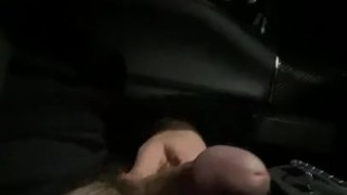 Stroking Huge 9” Cock while Driving on Freeway