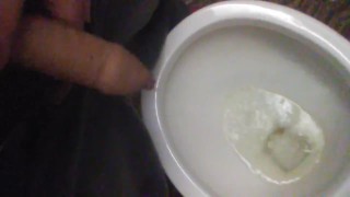 Hairy 20 y/o uncut cock pissing