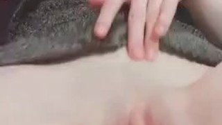 Hot masturbation with fingers solo female