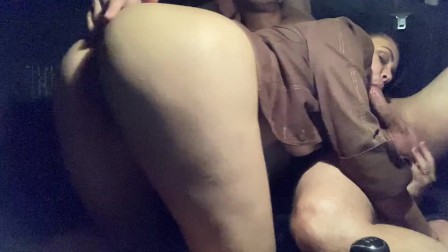 Brazilian pervert crazy to fuck could not stand to get home from the club and fucked in the car