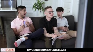 Study Group Of Horny teen Boys Have Fun After School