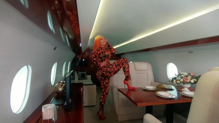 Backstage from photosession, 4 catsuits and fly jet photoshoot