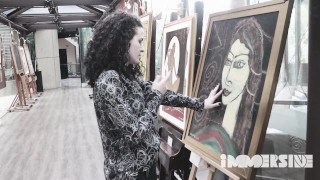 Pinturas corporais e sexo lesbico em um sonho surreal 