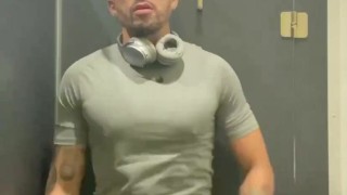 Quick stop at the gym to show off my big cock 