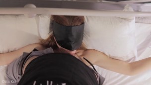 Tied up, blindfolded redhead babe. Part 2: Intense fuck, POV blowjob and huge cumshot - Otta Koi