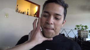 Hot Latin Boy Delivers A Creamy blowjob For Money