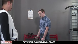 Nerdy teen Gets Creampied By His Bully