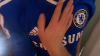 football player gives blowjob young twink cums in his mouth
