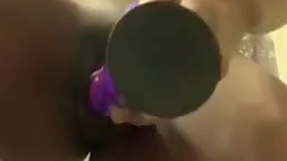 Watch me fuck myself with my purple toy 