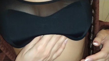 The best way to moisturize your girlfriend is to suck her puffy nipples