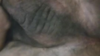 Black Chub with a hairy ass mild contractions