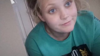 Beautiful blonde no make up big tits 
