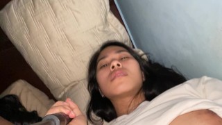 This Whore almost gets Caught sending Nudes Next To Boyfriend