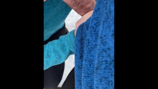 Risky public nature blowjob on the middle of walking trail