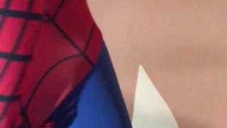 COCK and BALL ROPE BONDAGE TORTURE ** HORNY SPIDER-MAN **