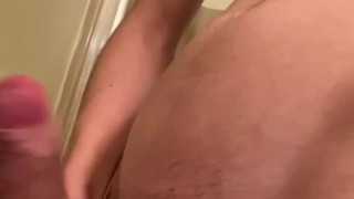 slender man did exercises and then sweetly cummed thick cum