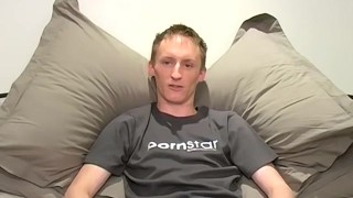 Beautiful stallion Rob teases and jerks off his cock solo