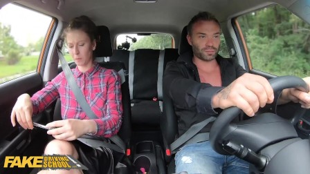 Fake Driving School Learner Buys Instructor Emilia Argan a coffee before Outdoor Fuck
