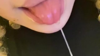 Thick Spit drooling after eating chicken and drinking Ginger Ale 