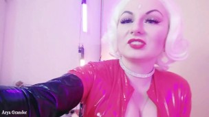 Do you love fetish clothes as I do? Red PVC Catsuit and Corset fetish + Foot Fetish a little