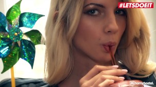 HornyHostel - Missy Luv Skinny Hungarian teen Seduces And Fucks Lucky Hotel Staff - LETSDOEIT