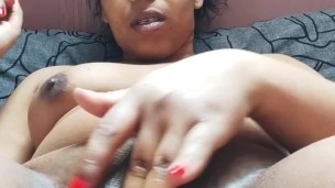 Rubbing my ebony pussy mmmm