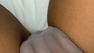 quiet masturbation through panties 