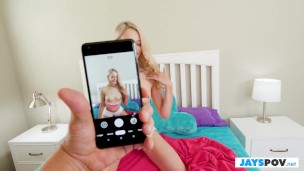 JAY'S POV - KINKY STEP SIS LILY LARIMAR WANTS TO MAKE PORN ON HER PHONE