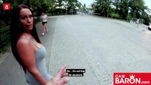 German Pornstar Zara Mendez enjoys a fuck date by the train Station! CamBaron