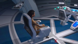 Super hot sexy girl has hard anal sex with 3d android