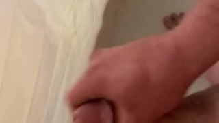 Shower stroke and cum 