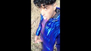 Precum play , cum into own hand and eating own cum