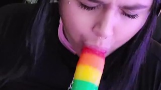 BBW submissive neko girl xxkittens hardcore BJ training gagging & crying with nipple clamps & collar