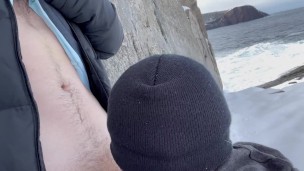 Straight but curious stranger shoots cum in my mouth on public hiking trail