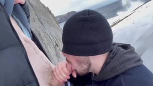 Straight but curious stranger shoots cum in my mouth on public hiking trail