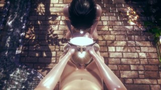 [PoV]Slutty Maiden Barbara purifies two guys by sucking their dicks and having sex with them 3D PORN