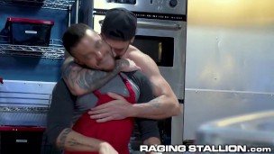 Baker Bitch Gives Up His Hole To Tatted Hunk - RagingStallion