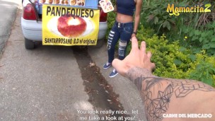 CarneDelMercado - Adriana Betancur latina Colombiana Spreads Her Legs And Fucks Stranger - MAMACITAZ