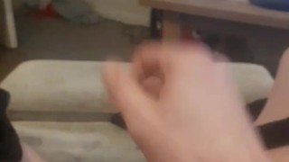 Quick wank while she make food 