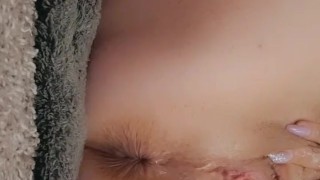 Gushing wet pussy, cum eat it up!