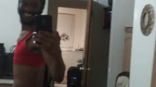 Being silly before bathing flexing and on tornado watch 