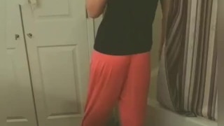 My step mom looks yummy in morning before shower 