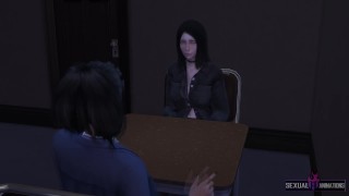 Thief is Fucked Hard by Lesbian Police - Sexual Hot Animations