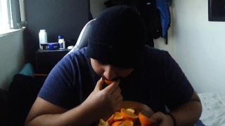 Male Solo Eating Fruit and Talking About His Day(s) #2