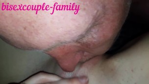 I decided to lick my wife after sex, and again cum on her pussy