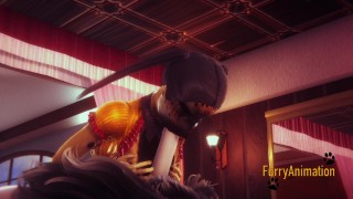 Furry Hentai - Cheetah bloowjob And Fucked By A Beast