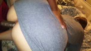Thick ass milf gives up pussy for me to unload my stress
