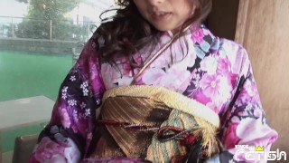 Petite Japanese babe uses big toys to satisfy her hairy pussy on the chair